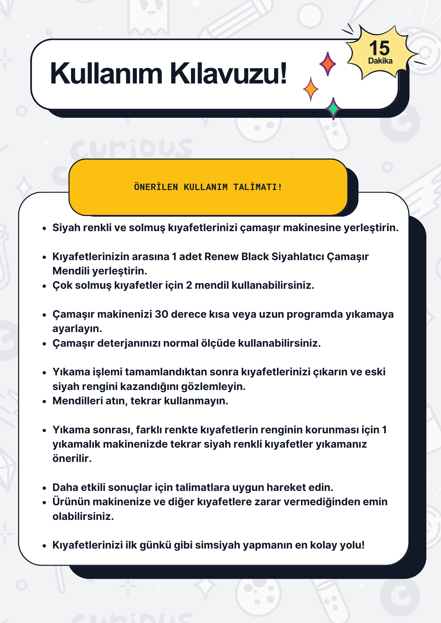 Renew Black™ Siyahlatıcı Çamaşır Mendili