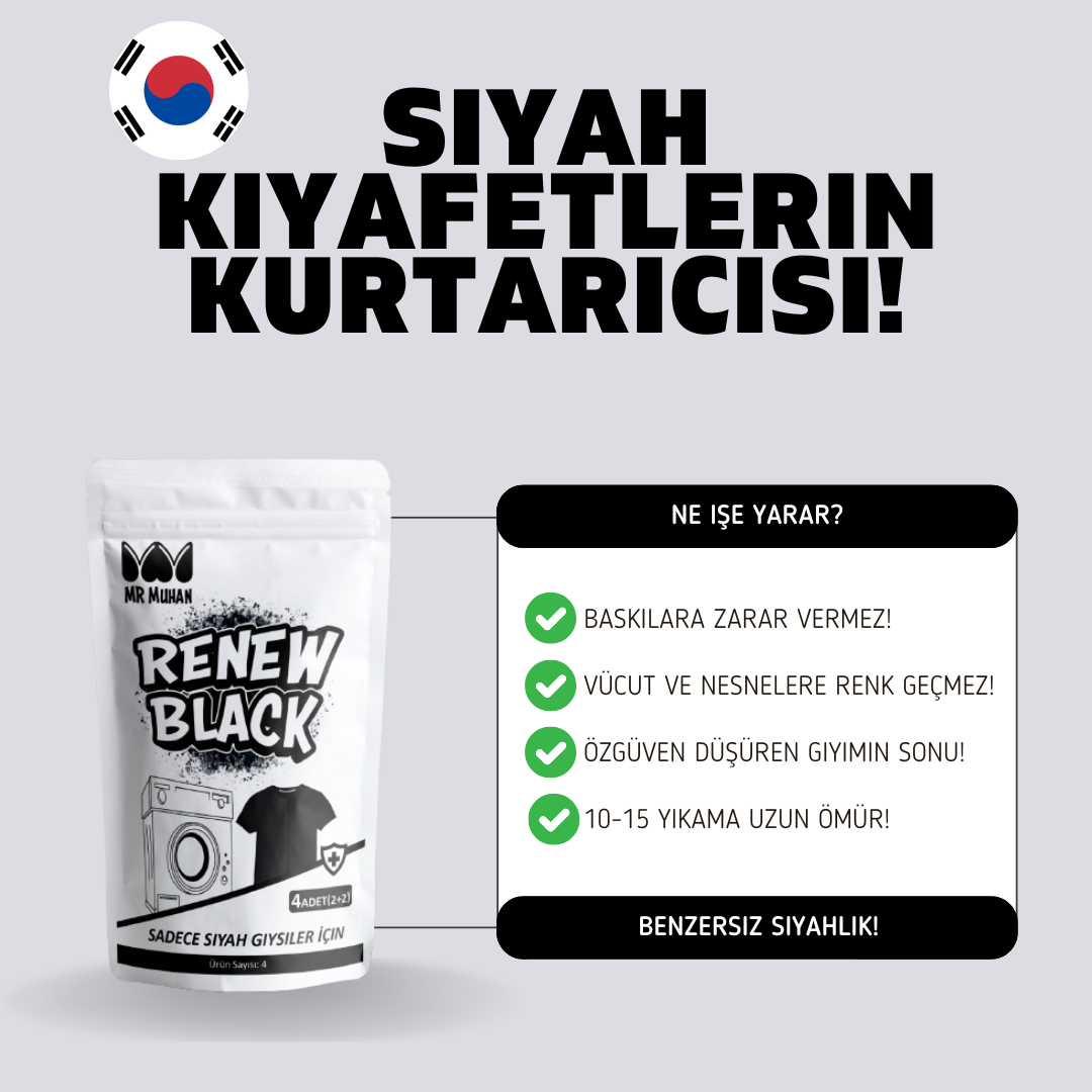 Renew Black™ Siyahlatıcı Çamaşır Mendili